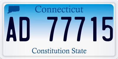 CT license plate AD77715