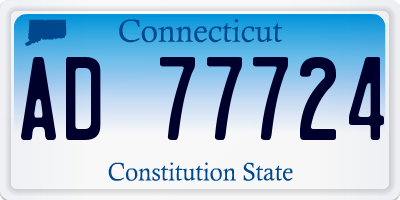 CT license plate AD77724