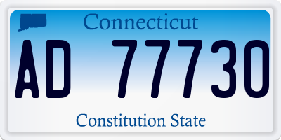 CT license plate AD77730