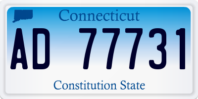 CT license plate AD77731