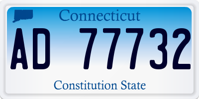 CT license plate AD77732