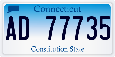 CT license plate AD77735