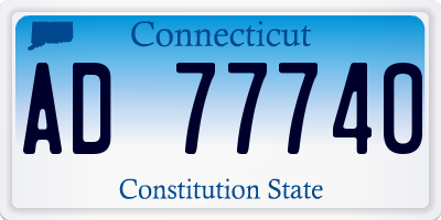 CT license plate AD77740