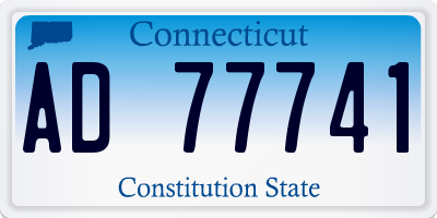 CT license plate AD77741