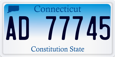 CT license plate AD77745