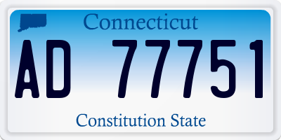 CT license plate AD77751