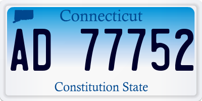 CT license plate AD77752
