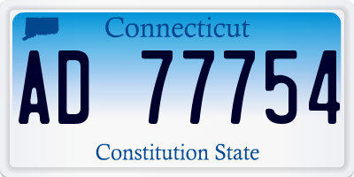 CT license plate AD77754