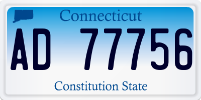 CT license plate AD77756