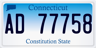 CT license plate AD77758