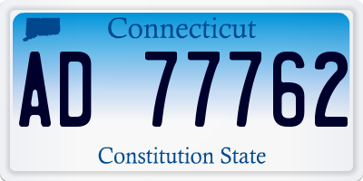 CT license plate AD77762