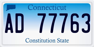 CT license plate AD77763