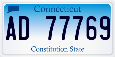 CT license plate AD77769
