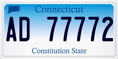 CT license plate AD77772