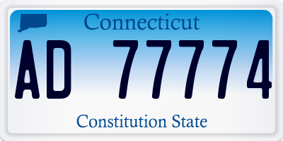 CT license plate AD77774