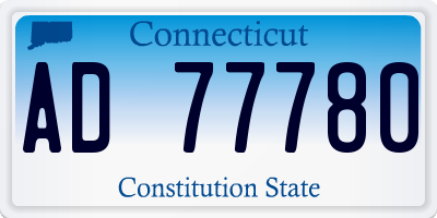 CT license plate AD77780