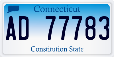 CT license plate AD77783
