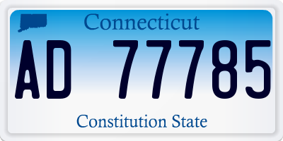 CT license plate AD77785