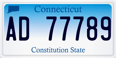 CT license plate AD77789