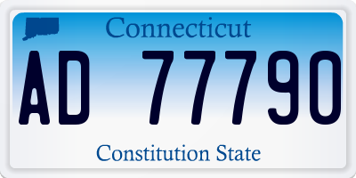 CT license plate AD77790