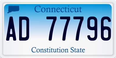 CT license plate AD77796