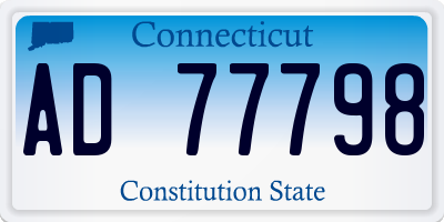 CT license plate AD77798