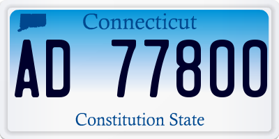 CT license plate AD77800