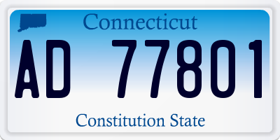 CT license plate AD77801