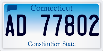 CT license plate AD77802