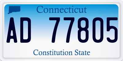 CT license plate AD77805
