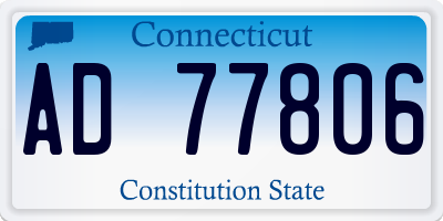 CT license plate AD77806