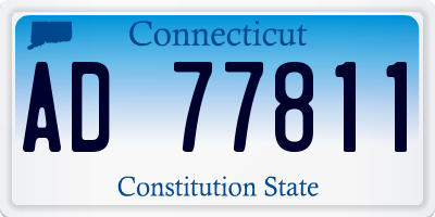 CT license plate AD77811