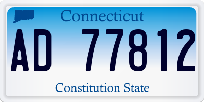 CT license plate AD77812