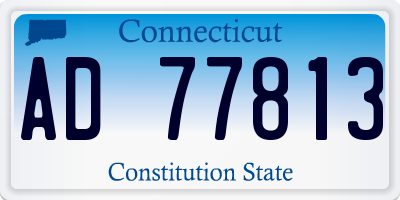 CT license plate AD77813
