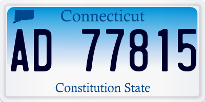 CT license plate AD77815
