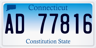 CT license plate AD77816
