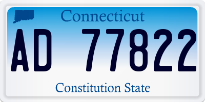 CT license plate AD77822