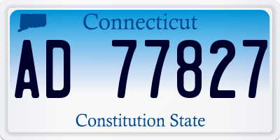 CT license plate AD77827