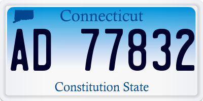CT license plate AD77832
