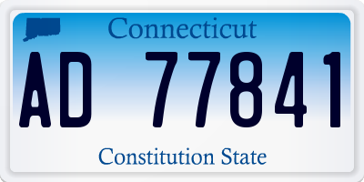 CT license plate AD77841