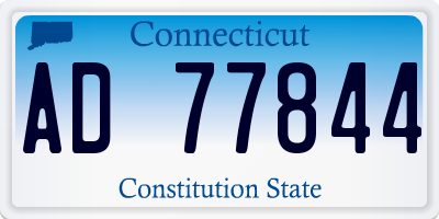 CT license plate AD77844