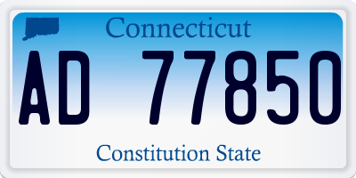 CT license plate AD77850