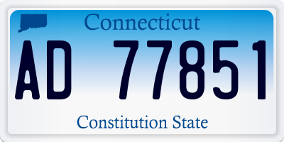 CT license plate AD77851