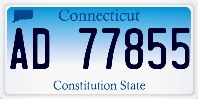 CT license plate AD77855