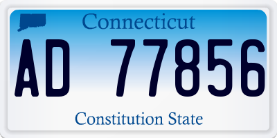 CT license plate AD77856