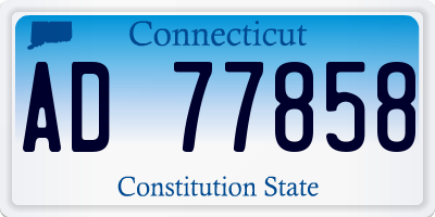 CT license plate AD77858
