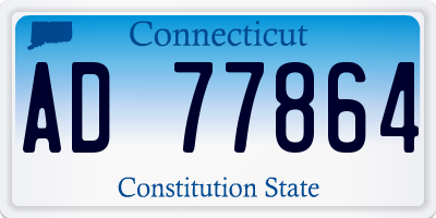 CT license plate AD77864