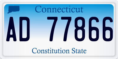 CT license plate AD77866
