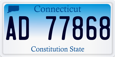 CT license plate AD77868
