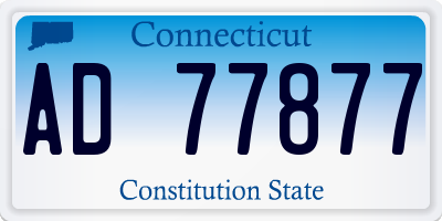 CT license plate AD77877
